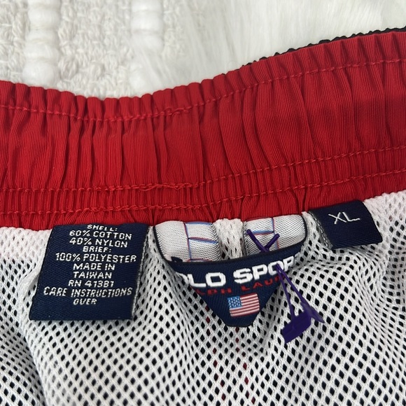 Polo Sport Ralph Lauren Swim short Men’s X-Large trunk XL Black/Red - Picture 3 of 8